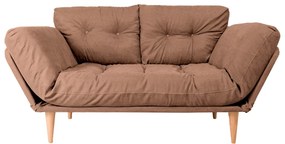 Mesa de Centro Selin Metal Ferforje – Nogueira e Preto – 90x90x38 cm