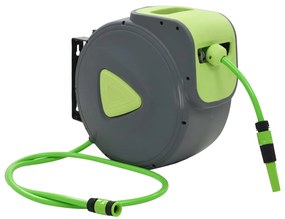 vidaXL Enrolador retrátil automático de parede p/ mangueira 30 + 2 m
