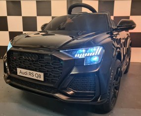 Audi Q8 carro eléctrico infantil 12V preto metálico