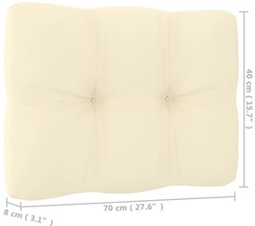 8 pcs conjunto lounge de jardim c/ almofadões pinho maciço