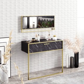Aparador Polka – Dourado/Preto – 90x76,8x38,5 cm