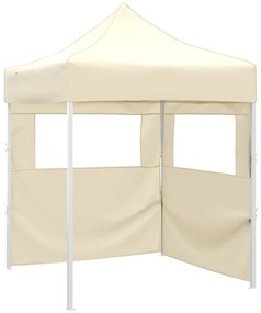 Tenda dobrável profissional festas 2 paredes 2x2 m aço creme