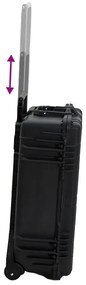 Mala de viagem com rodas 63x50x23 cm PP preto