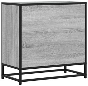 Mesa de cabeceira Sonoma 60x31x60 cm madeira e metal cinzento