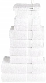 12pcs Conjunto toalhas banho premium SOLUND 600gsm branco