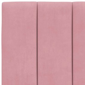 Cama com colchão 90x200 cm veludo rosa