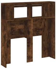 Cabeceira c/ LEDs 100x18,5x103,5 cm carvalho fumado