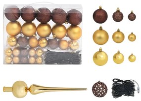 Árvore de Natal de 210cm com 300 Luzes LED,  120 Bolas, 1 Pico e Efeit