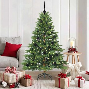 vidaXL Árvore de Natal Artificial com 150 LEDs Verde 150 cm PE e PVC