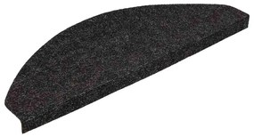 Tapetes de escada adesivos 30 pcs 65x22,5x3,5 cm antracite