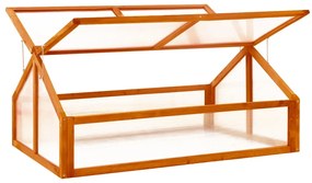 Estufa madeira de abeto maciça 114x80x50 cm castanho