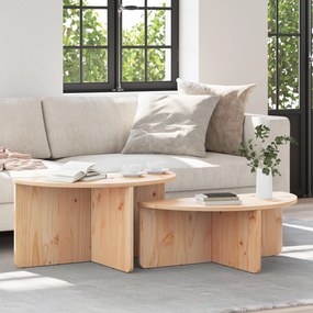 vidaXL Mesa de centro 2 pcs Natural 79 x 39.5 x 40 cm