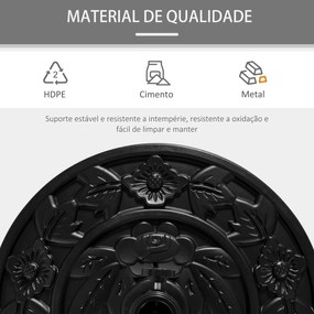 Base para Chapéu de Sol Semicircular 9 kg Base para Chapéu de Sol Apto