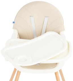 Cadeira refeição para bebé 2 em 1 Nutri Wood Bege