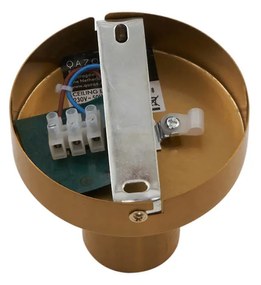 Candeeiro de Teto Design Latão com Vidro Desbotado Branco - Pillon