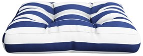 Almofadão p/ paletes 60x61,5x10 cm tecido oxford azul/branco