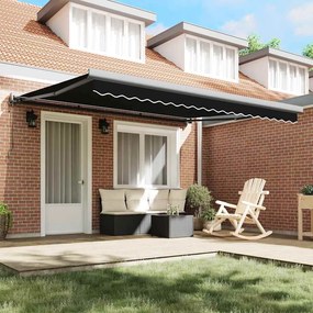 Toldo Retrátil Automático Preto 400x300 cm
