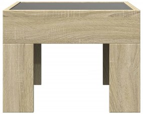 Mesa de cabeceira c/ LED Infinity 40x40x30 cm carvalho sonoma