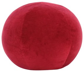 vidaXL Pufe em veludo de algodão 50x35 cm vermelho