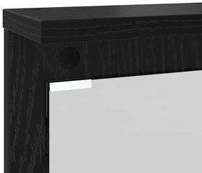 Cabideiro de Parede Carvalho preto 84 x 10 x 80 cm