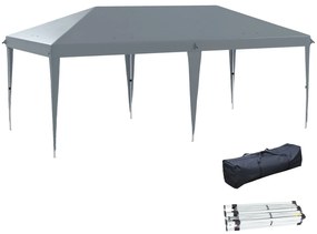 Tenda Dobrável 585x295x270 cm Tenda de Jardim Portátil com Bolsa de Tr