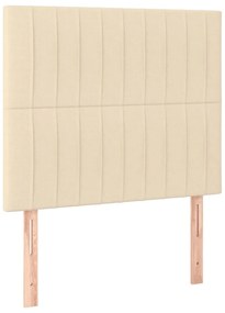 Cama com molas/colchão 90x200 cm tecido cor crème
