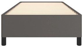 Estrutura de cama 90x190 cm couro artificial cinzento