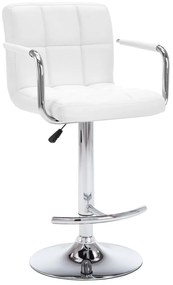 Bancos de bar 2 pcs couro artificial branco