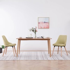 vidaXL Cadeiras de jantar 2 pcs tecido verde