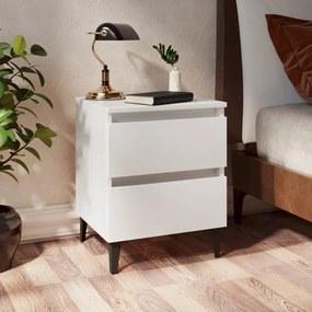 805870 vidaXL Mesas de cabeceira 2 pcs 40x35x50 cm contraplacado branco