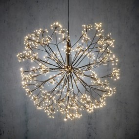 Luminária de Natal suspensa esfera preta 60cm Incl. LED com temporizador IP44 - Nobu