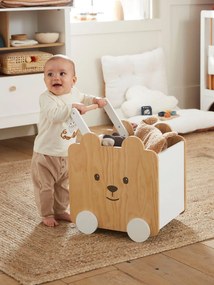 Agora -30%: Caixa com rodas, Urso madeira