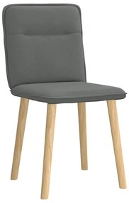 Cadeiras de jantar 2 pcs tecido cinzento-escuro