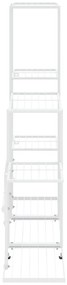 Suporte de vasos 94,5x25x88 cm metal branco