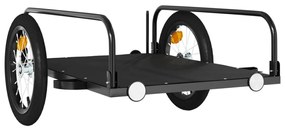 Reboque para bicicleta 126x63x34 cm ferro preto