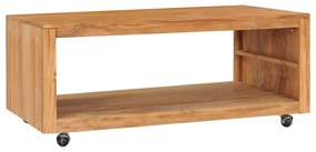 vidaXL Mesa de centro 110x60x40 cm madeira de teca maciça