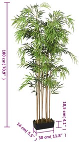 Árvore de bambu artificial 1605 folhas 180 cm verde