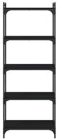 Estante c/ 5 prateleiras 60x30x154cm derivados de madeira preto