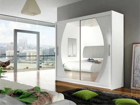 Roupeiro Closico Pallor IV, Branco, 215x180x58cm, 151 kg, Portas para roupeiro: Deslizante, Número de prateleiras: 5, Número de prateleiras: 5