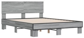Estrutura de cama 120x190 cm derivados madeira/metal