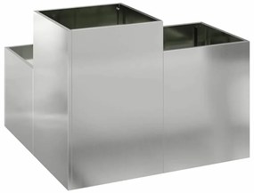 Plantador de Jardim vidaXL 100x100x60 cm Aço Galvanizado