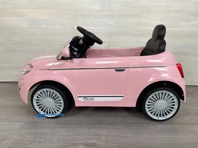 Carro elétrico Crianças Bateria Fiat 500 12V 2.4G Rosa