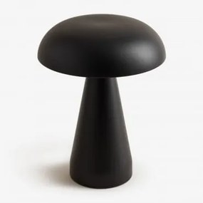 Lâmpada De Mesa ↑20 Cm Led Sem Fios Em Ferro Galina Preto - Sklum