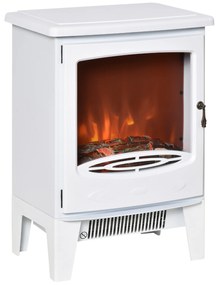 Lareira Elétrica Portátil Potência 900/1800W com Efeito de Chama Realista Termostato Ajustável e Proteção contra Superaquecimento até 20m² 39x26x54,8c