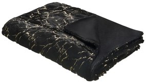 Cobertor preto e dourado 150 x 200 cm GODAVARI Beliani
