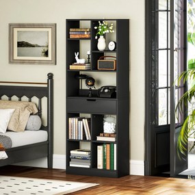 Estante com Prateleiras – Modelo Nancy – 60x26x158 – Madeira – 6 Nívei