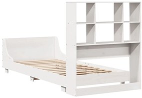 Cama sem colchão 90x190 cm madeira de pinho maciça branco