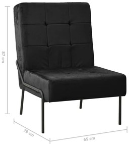 Cadeira de descanso 65x79x87 cm veludo preto