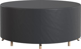 Outsunny Capa Impermeável para Mobiliário de Jardim para Mesa Redonda Tecido Oxford 420D para Jardim Exterior Ø200x80 cm Preto | Aosom Portugal
