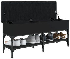 Banco sapateira 102x32x45 cm derivados de madeira preto